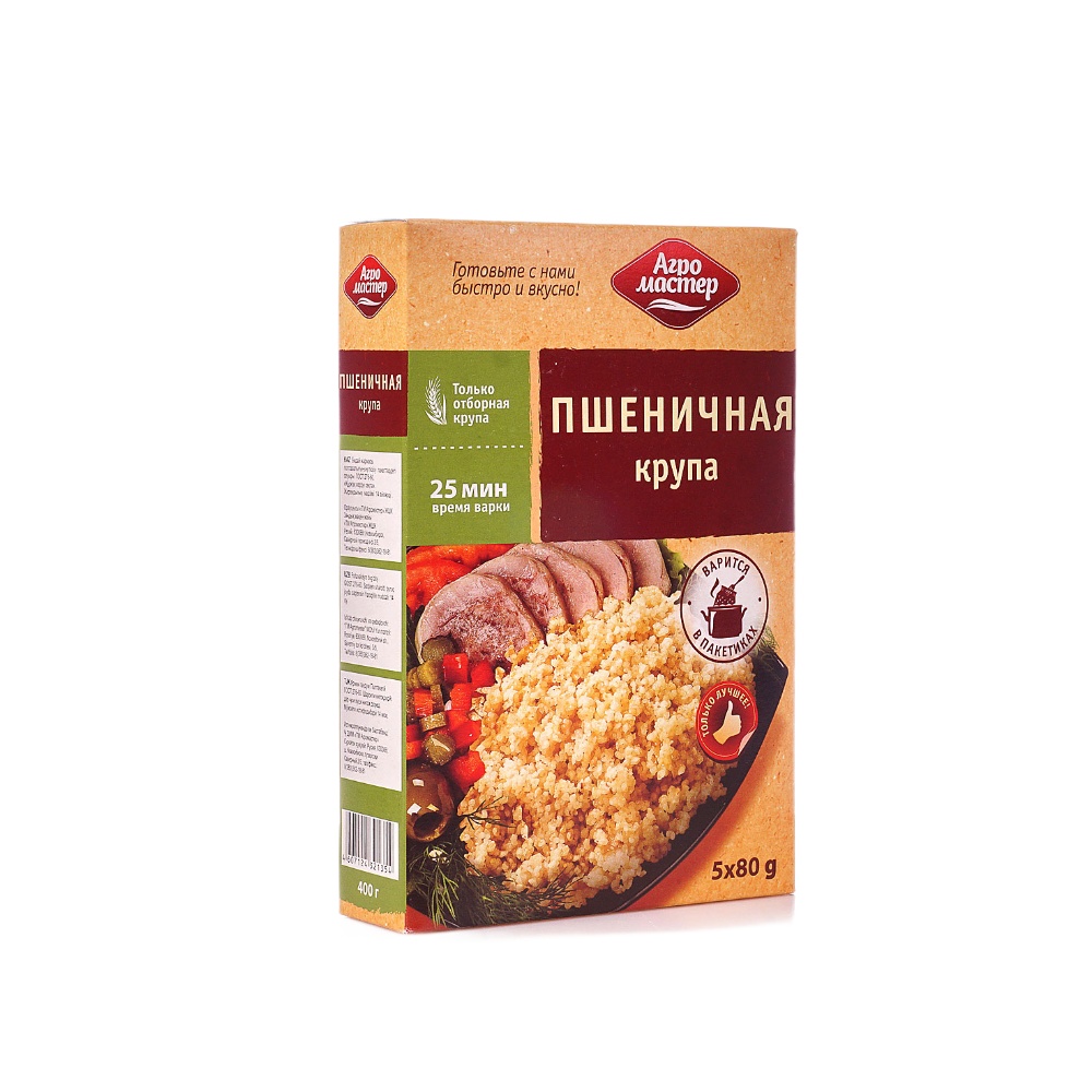 Крупа Агро Мастер Пшеничная в пакет.5*80 | Вкусно дома.неру